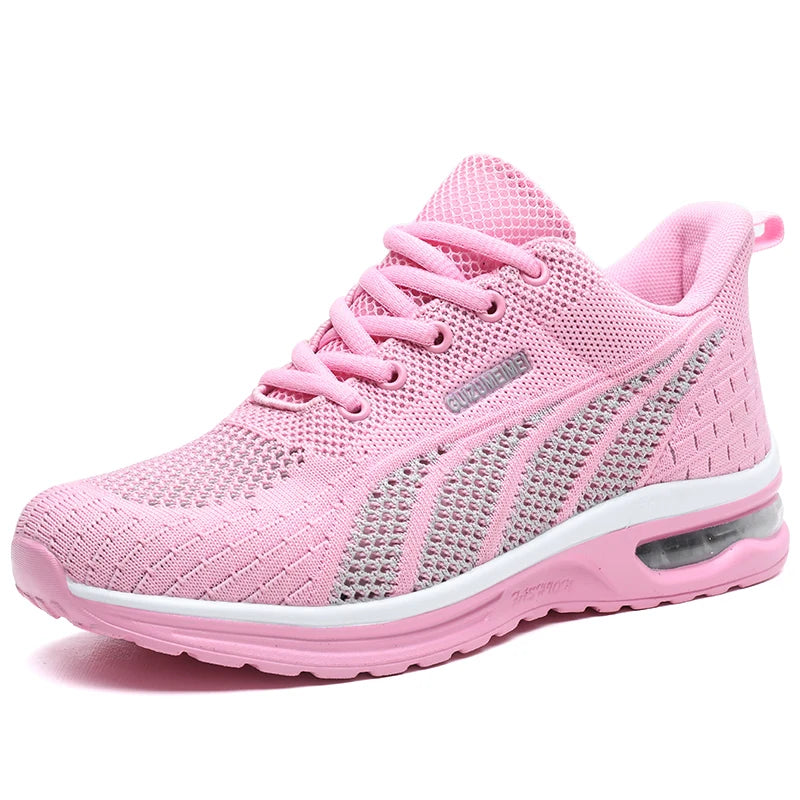 👟 Baskets running femme – Sneakers respirantes à lacets.