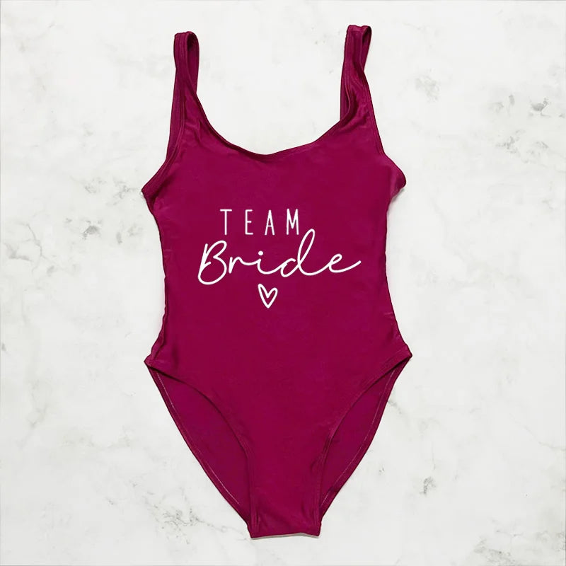 👙 Maillot Team Bride Femme – Une Pièce EVJF Stylé Été.