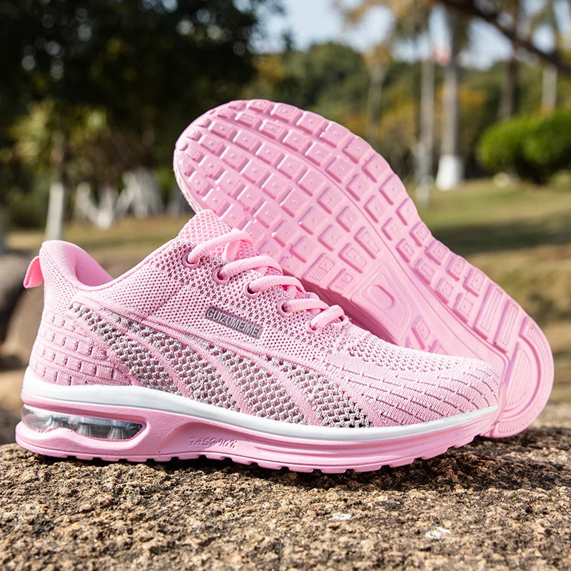 👟 Baskets running femme – Sneakers respirantes à lacets.