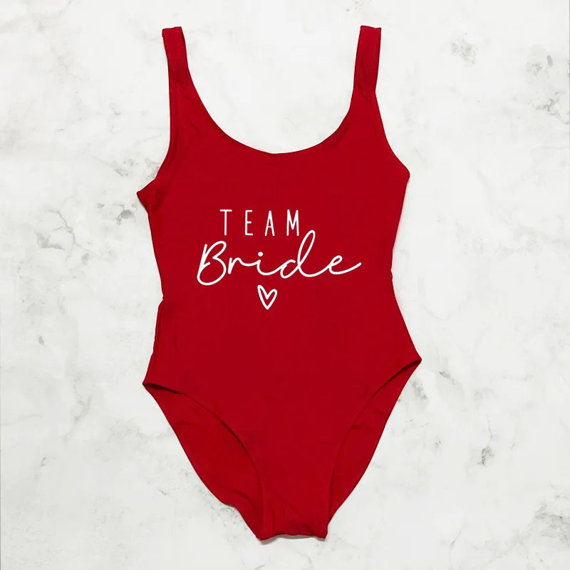 👙 Maillot Team Bride Femme – Une Pièce EVJF Stylé Été.