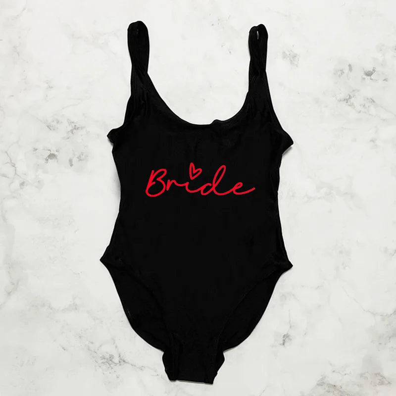 👙 Maillot Team Bride Femme – Une Pièce EVJF Stylé Été.