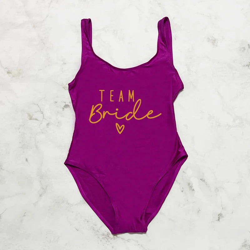 👙 Maillot Team Bride Femme – Une Pièce EVJF Stylé Été.