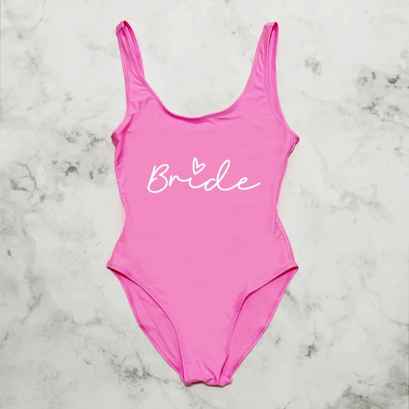 👙 Maillot Team Bride Femme – Une Pièce EVJF Stylé Été.