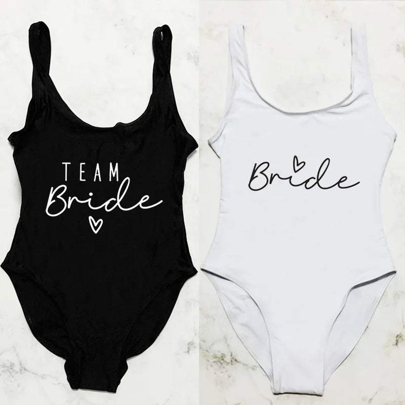 👙 Maillot Team Bride Femme – Une Pièce EVJF Stylé Été.