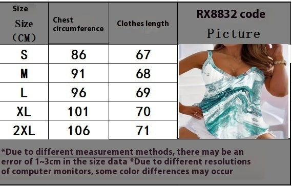 👚 Camisole femme grande taille – Imprimé abstrait stylé