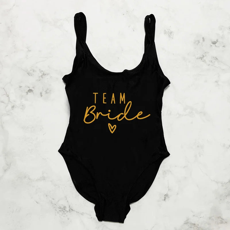 👙 Maillot Team Bride Femme – Une Pièce EVJF Stylé Été.