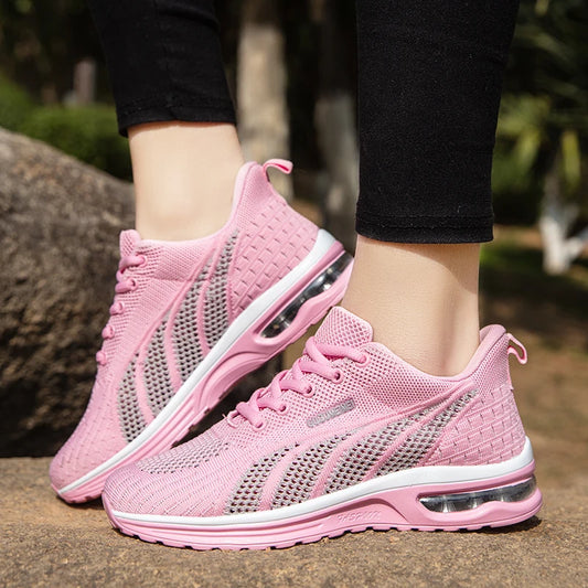 👟 Baskets running femme – Sneakers respirantes à lacets.