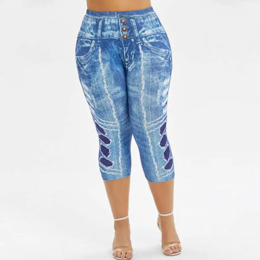 🧸 Pantalon Femme Grande Taille – Legging Taille Haute Style Coréen Été.