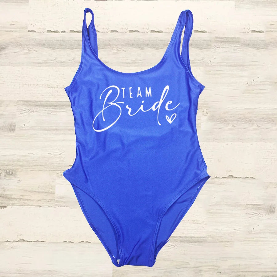👙 Maillot Une Pièce Femme "Team Bride" – Spécial EVJF & Plage.