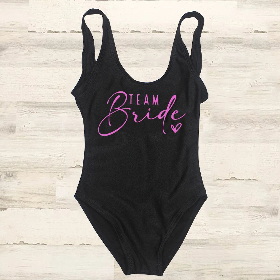 👙 Maillot Une Pièce Femme "Team Bride" – Spécial EVJF & Plage.
