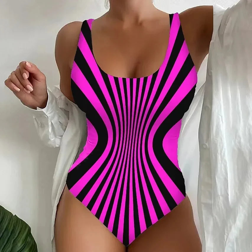 👙 Maillot 1 Pièce Push-Up 3D – Monokini Femme Grande Taille Été 2024.