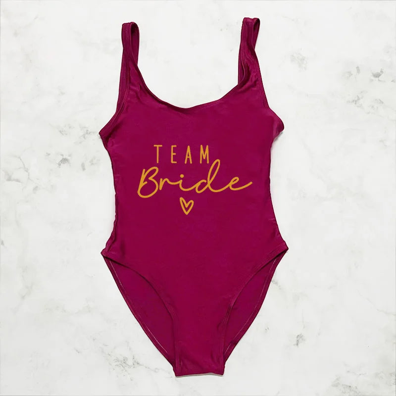 👙 Maillot Team Bride Femme – Une Pièce EVJF Stylé Été.