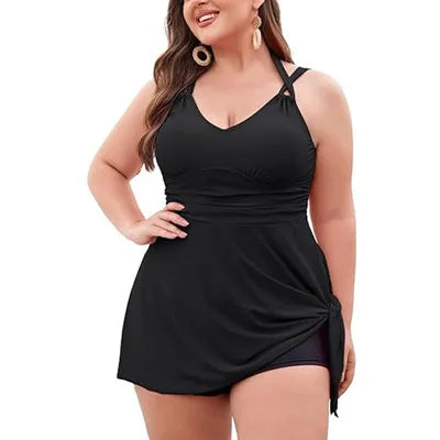 👙 Tankini Grande Taille Femme – Floral avec Shorty Intégré Été.