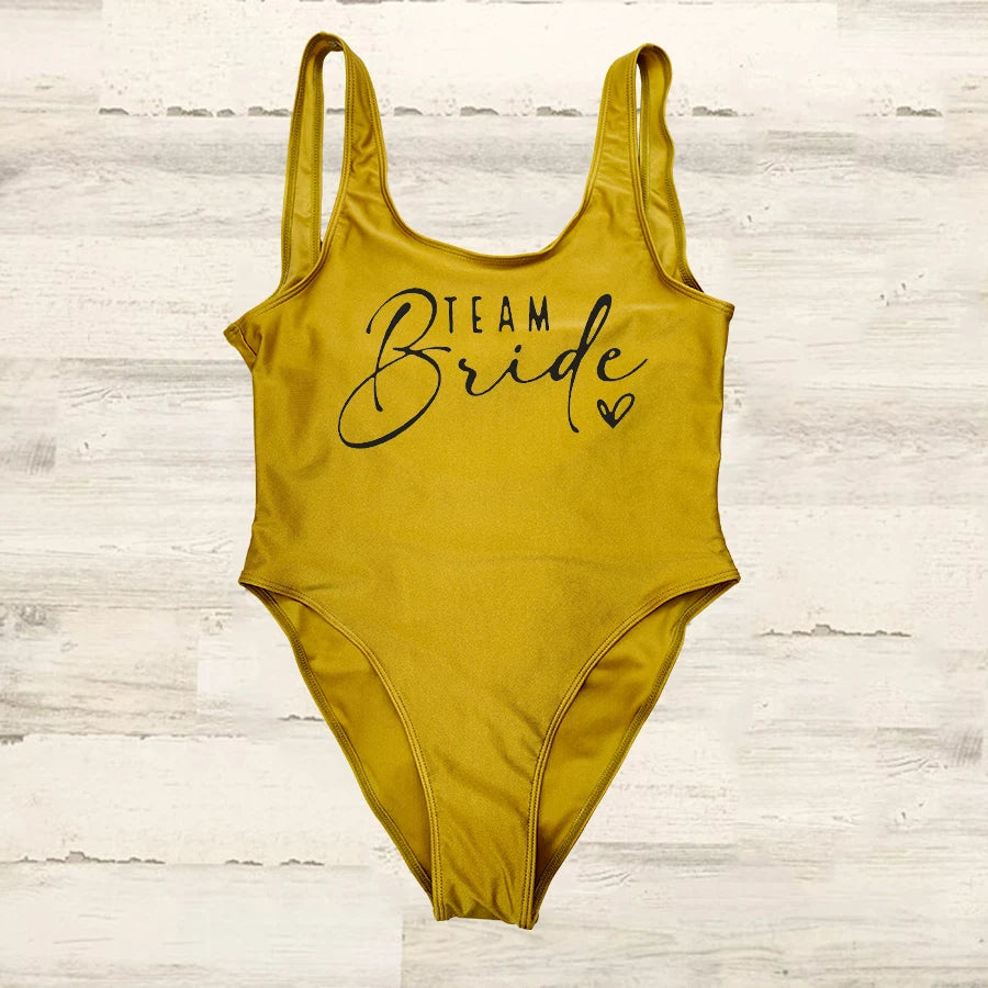 👙 Maillot Une Pièce Femme "Team Bride" – Spécial EVJF & Plage.
