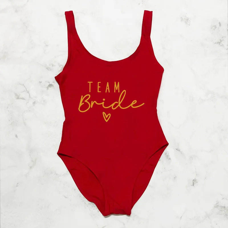 👙 Maillot Team Bride Femme – Une Pièce EVJF Stylé Été.