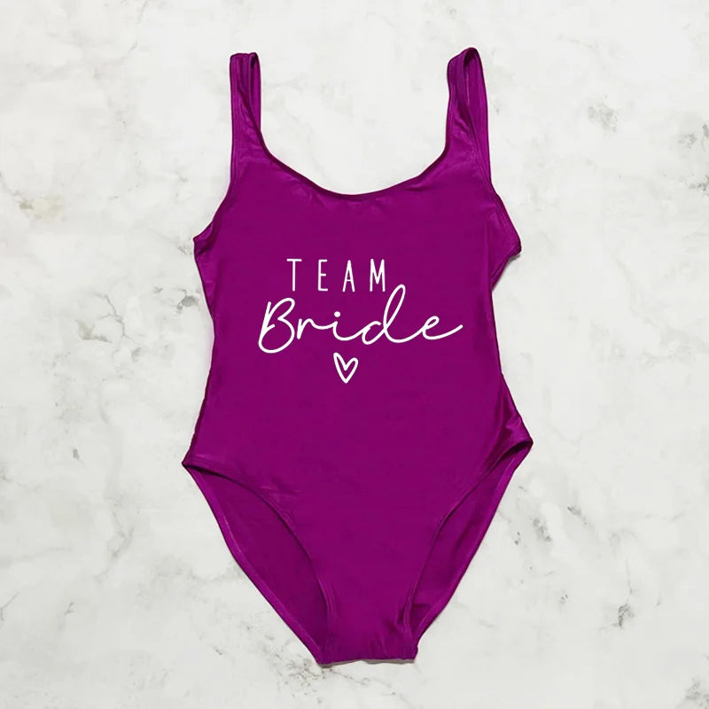 👙 Maillot Team Bride Femme – Une Pièce EVJF Stylé Été.