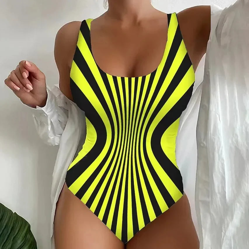 👙 Maillot 1 Pièce Push-Up 3D – Monokini Femme Grande Taille Été 2024.