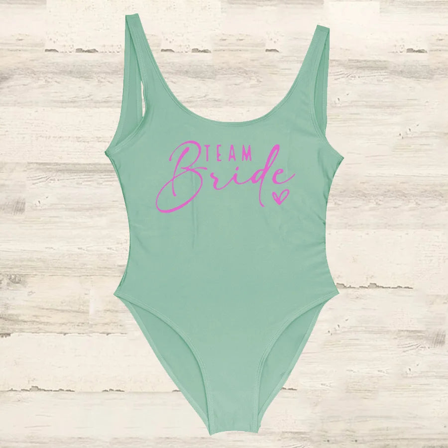 👙 Maillot Une Pièce Femme "Team Bride" – Spécial EVJF & Plage.