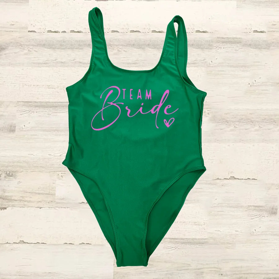 👙 Maillot Une Pièce Femme "Team Bride" – Spécial EVJF & Plage.
