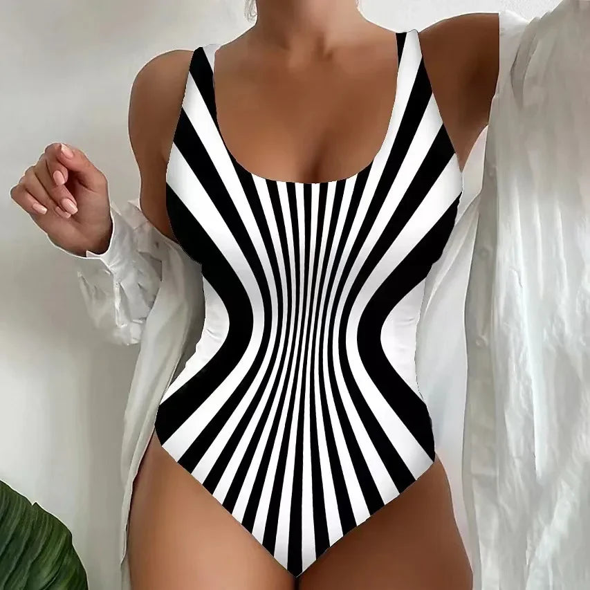 👙 Maillot 1 Pièce Push-Up 3D – Monokini Femme Grande Taille Été 2024.