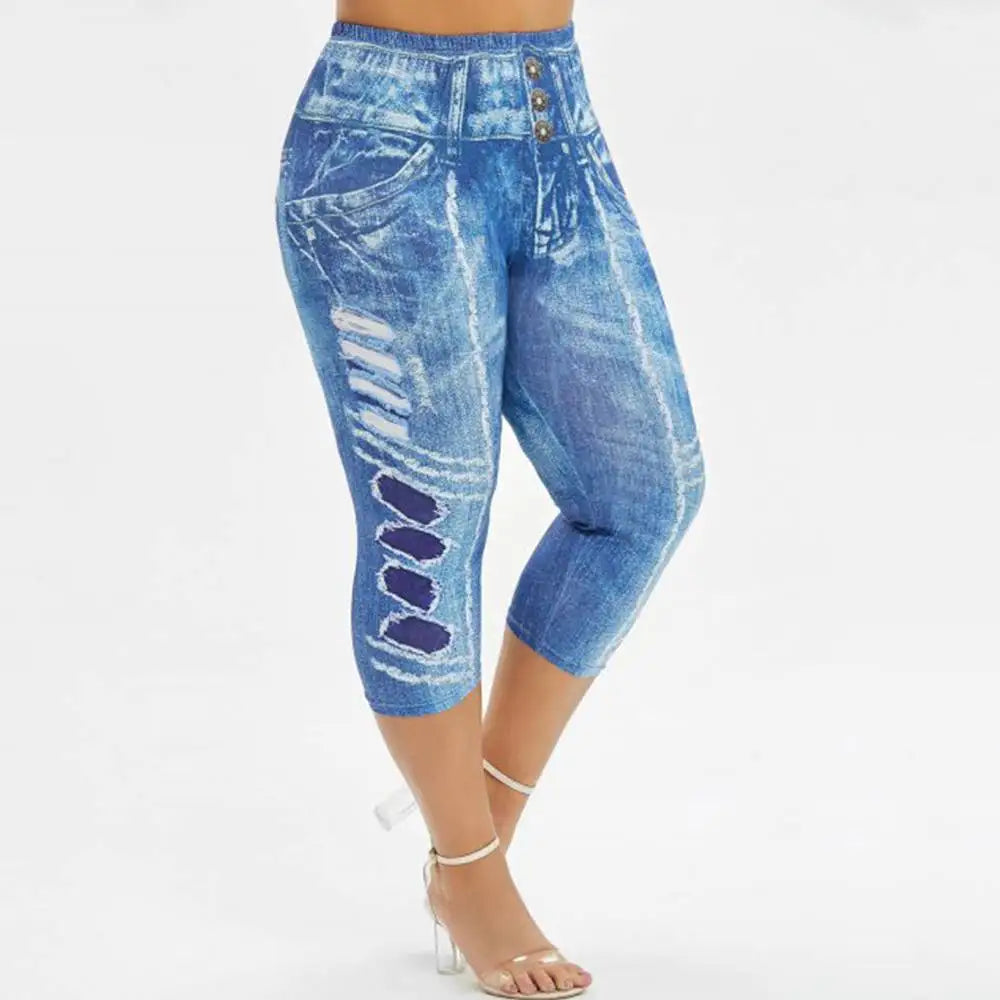 🧸 Pantalon Femme Grande Taille – Legging Taille Haute Style Coréen Été.
