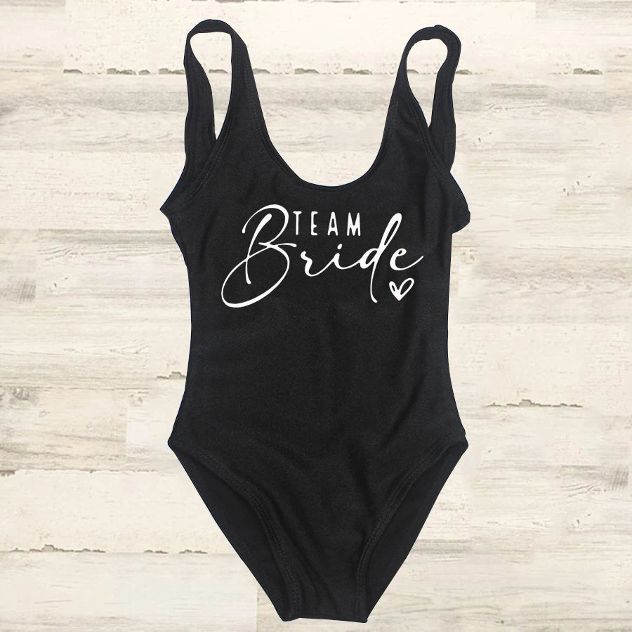 👙 Maillot Une Pièce Femme "Team Bride" – Spécial EVJF & Plage.