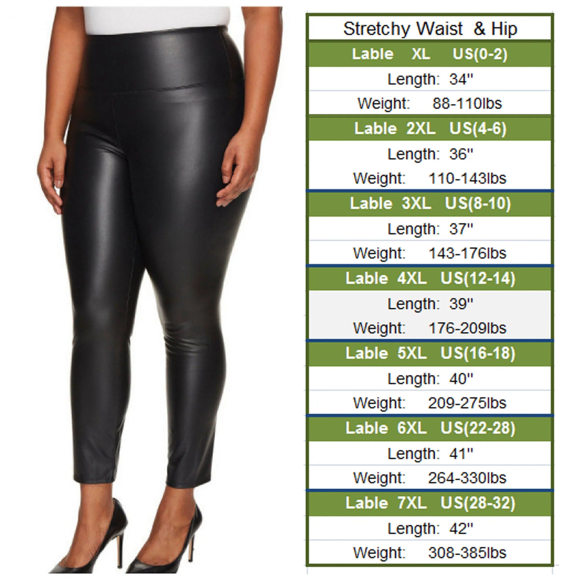 🖤 Legging Similicuir Grande Taille – Gainant & Chic Printemps-Été.