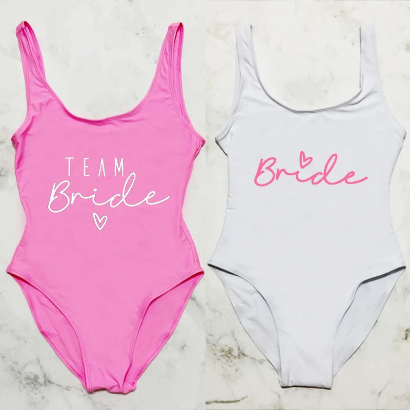 👙 Maillot Team Bride Femme – Une Pièce EVJF Stylé Été.
