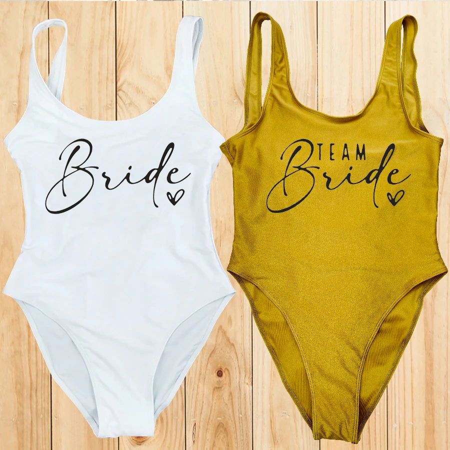 👙 Maillot Une Pièce Femme "Team Bride" – Spécial EVJF & Plage.