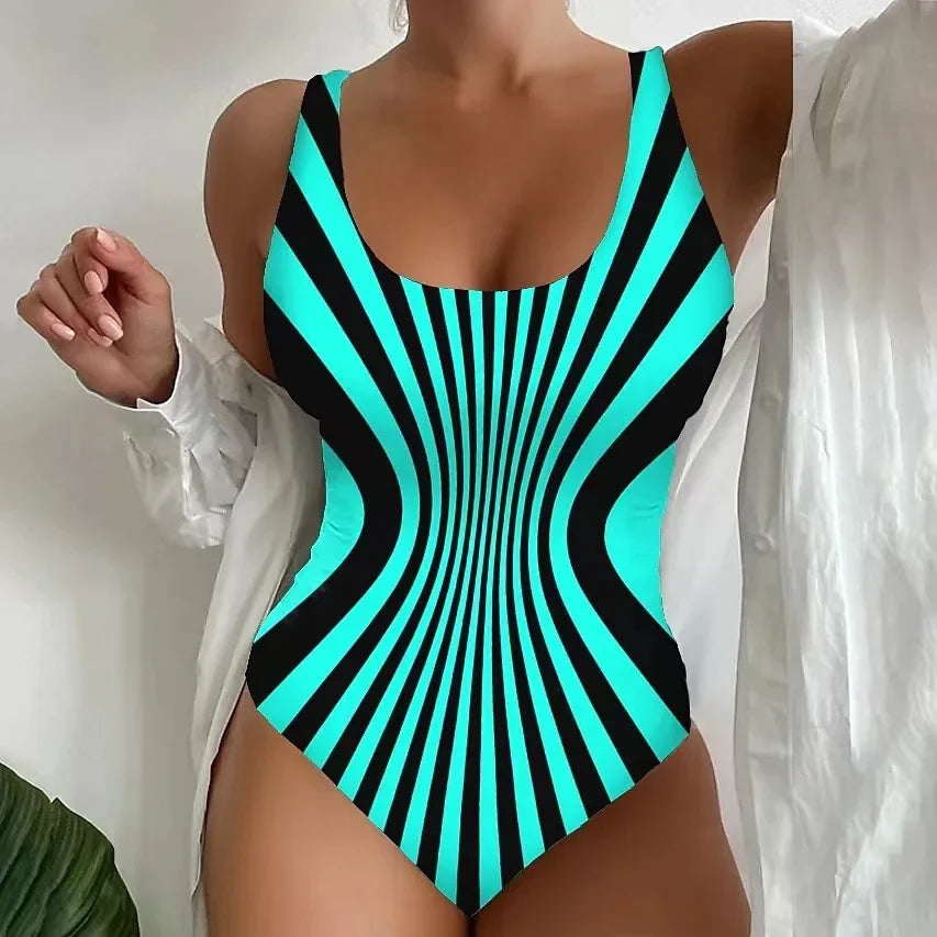 👙 Maillot 1 Pièce Push-Up 3D – Monokini Femme Grande Taille Été 2024.