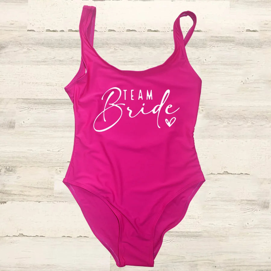 👙 Maillot Une Pièce Femme "Team Bride" – Spécial EVJF & Plage.