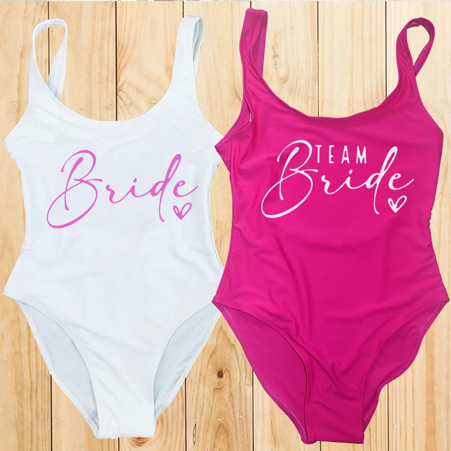 👙 Maillot Une Pièce Femme "Team Bride" – Spécial EVJF & Plage.