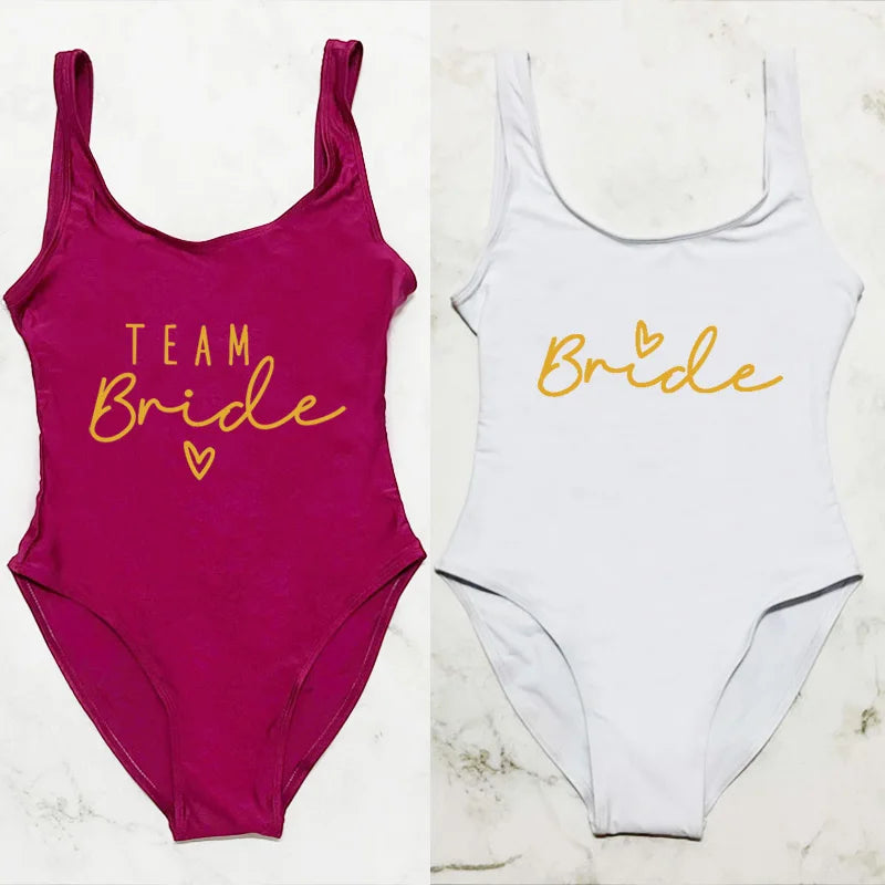 👙 Maillot Team Bride Femme – Une Pièce EVJF Stylé Été.