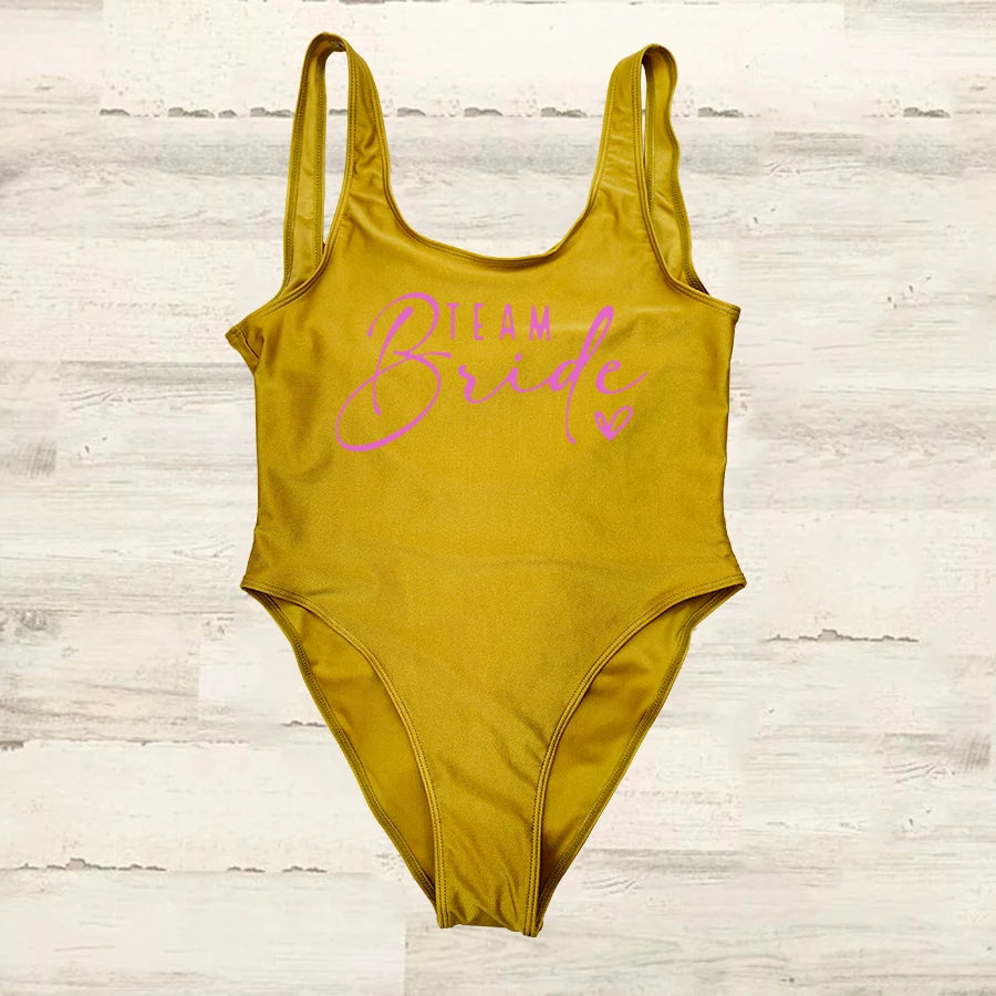 👙 Maillot Une Pièce Femme "Team Bride" – Spécial EVJF & Plage.