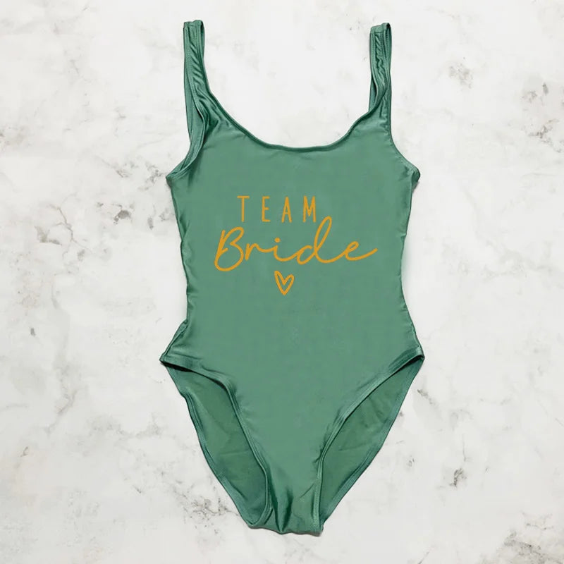 👙 Maillot Team Bride Femme – Une Pièce EVJF Stylé Été.
