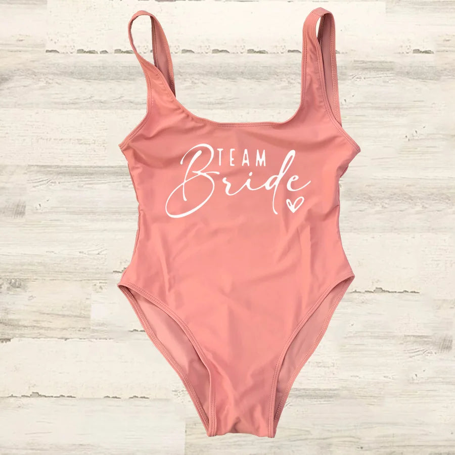 👙 Maillot Une Pièce Femme "Team Bride" – Spécial EVJF & Plage.