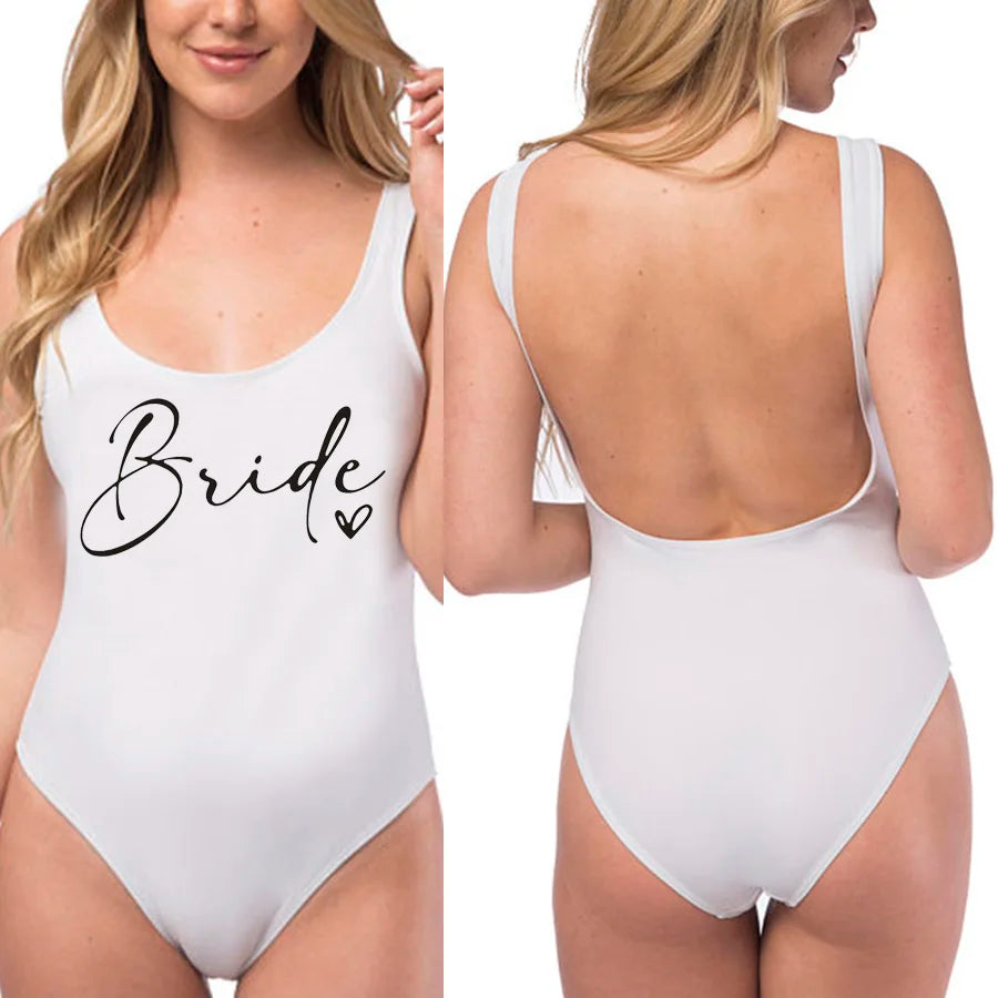 👙 Maillot Une Pièce Femme "Team Bride" – Spécial EVJF & Plage.