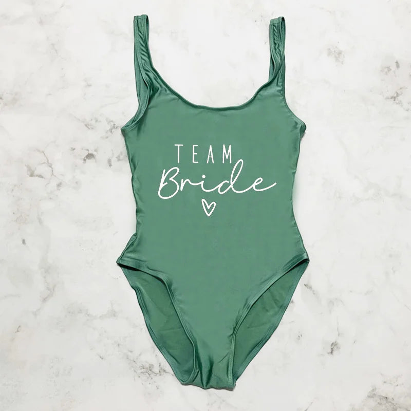 👙 Maillot Team Bride Femme – Une Pièce EVJF Stylé Été.