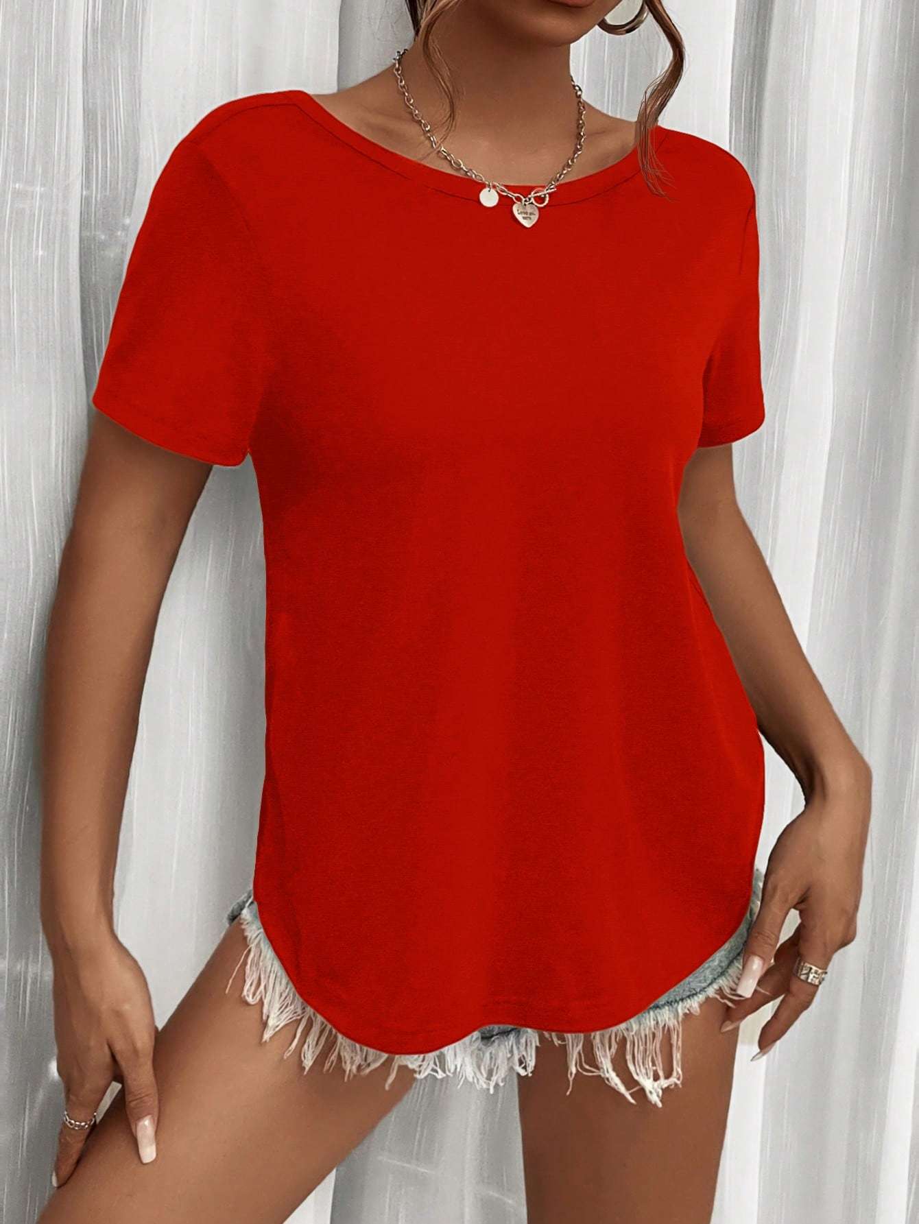 👚 Débardeur Grande Taille Femme – Col V Œillets & Bord Festonné | XL-Charmes
